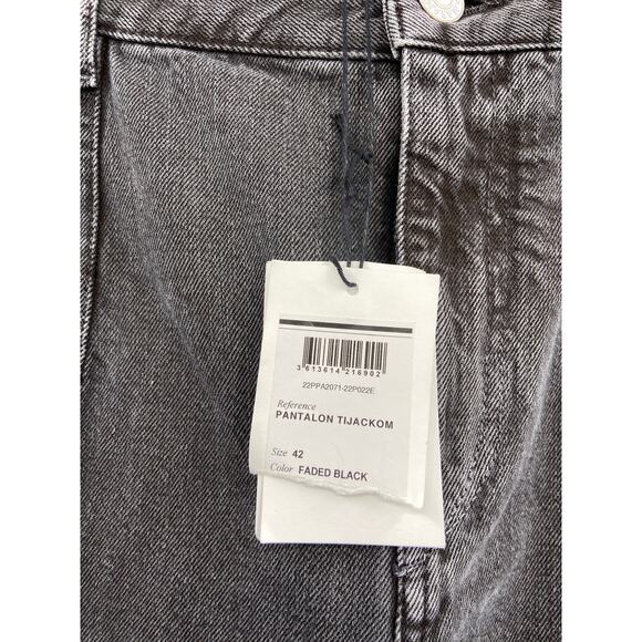 Isabel Marant Tijackom Washed Black Front-Seam Straight Leg Jeans Size 42 NWT - Picture 7 of 7
